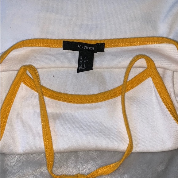 Forever 21 White Halter with Yellow Straps - Picture 4 of 4
